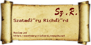 Szatmáry Richárd névjegykártya